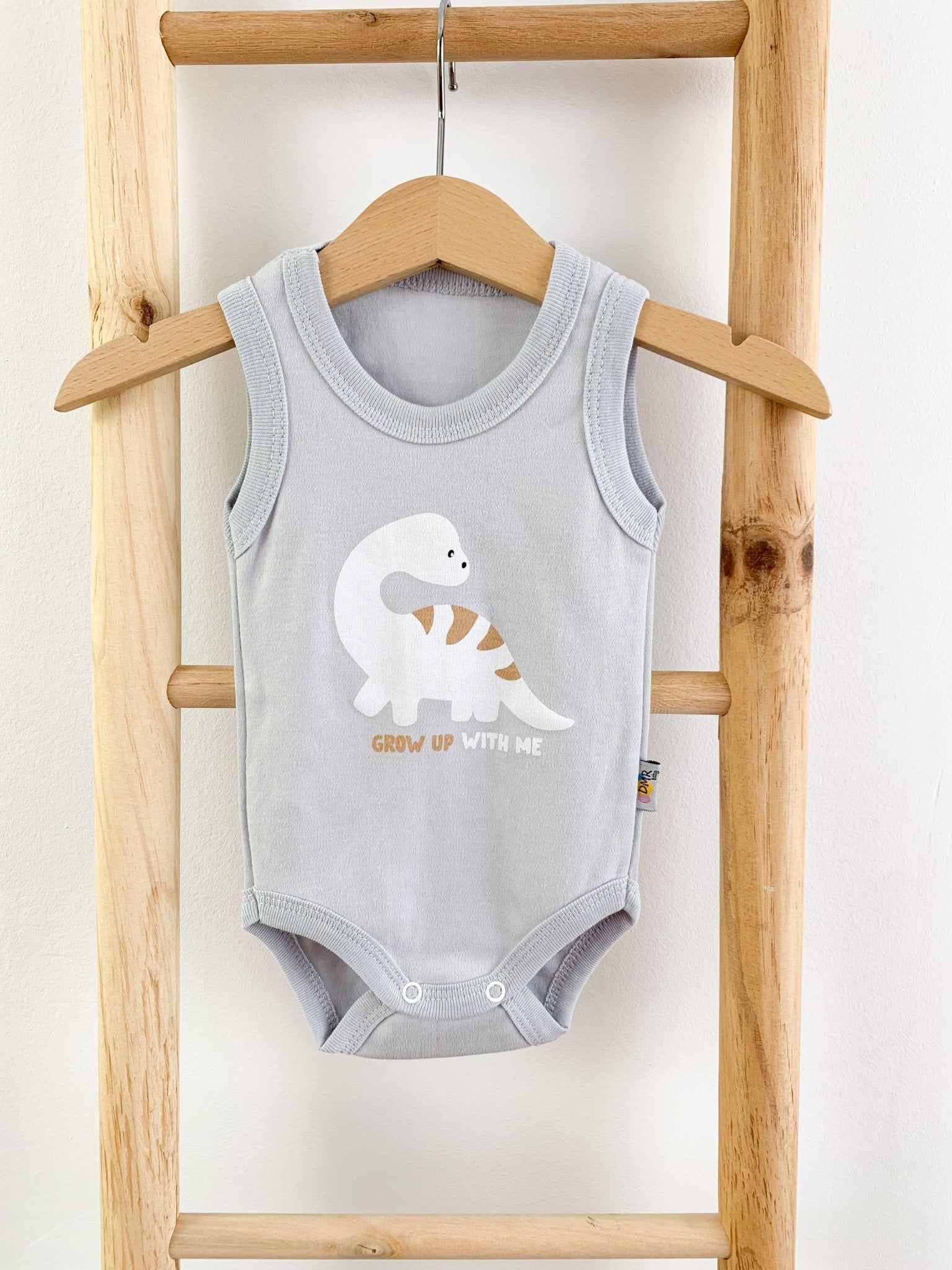 Body bebelus - bleu cu dinozaur - Botez bebelusi