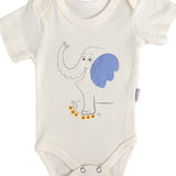 Body bebelus - ivoire cu elefantel - Botez bebelusi