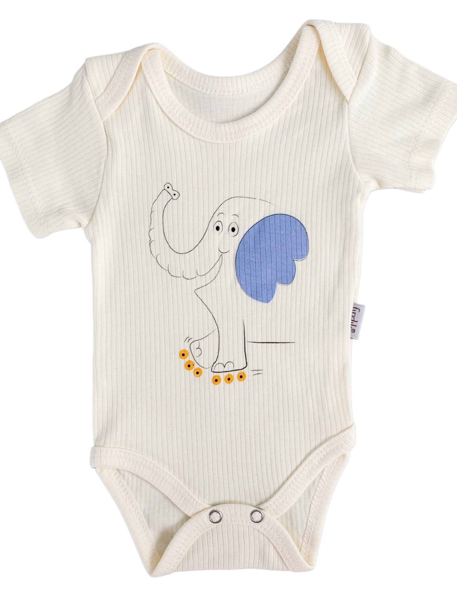 Body bebelus - ivoire cu elefantel - Botez bebelusi