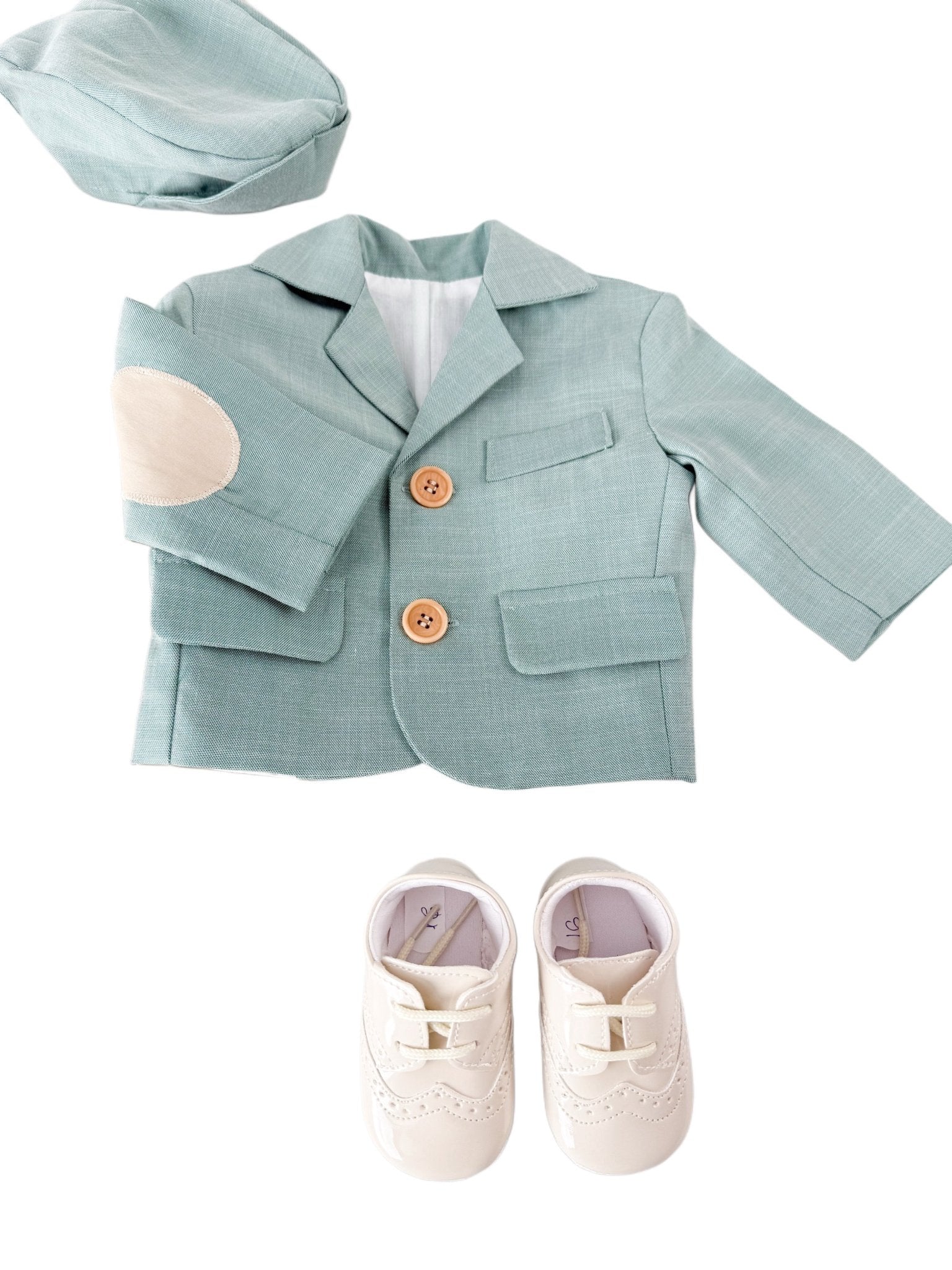 Costum botez baiat din In cu incaltaminte - Botez bebelusi