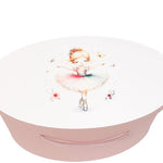 Cufar roz cu balerina personalizat - Botez bebelusi