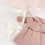 Rochie botez cu trena din dantela Rodica - Botez bebelusi