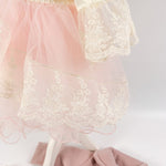 Rochie botez cu trena din dantela Rodica - Botez bebelusi