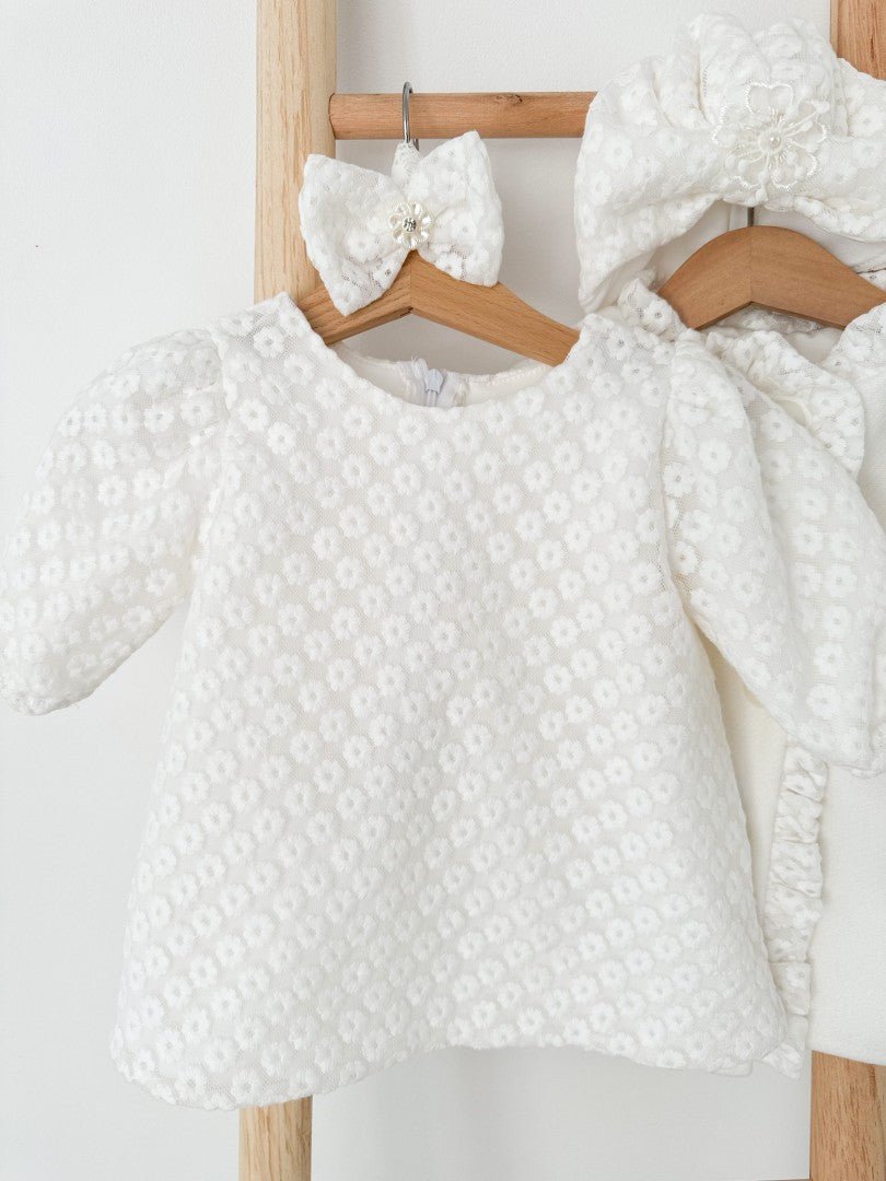 Rochie botez fetita alba Darlene - Botez bebelusi