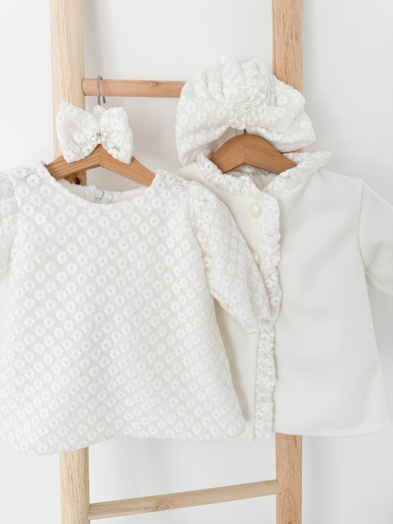 Rochie botez fetita alba Darlene - Botez bebelusi