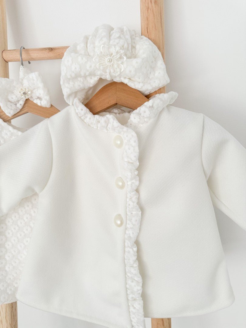 Rochie botez fetita alba Darlene - Botez bebelusi