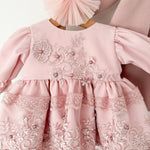 Rochie botez fetita roz Meghan - Botez bebelusi