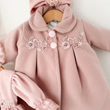 Rochie botez fetita roz Meghan - Botez bebelusi