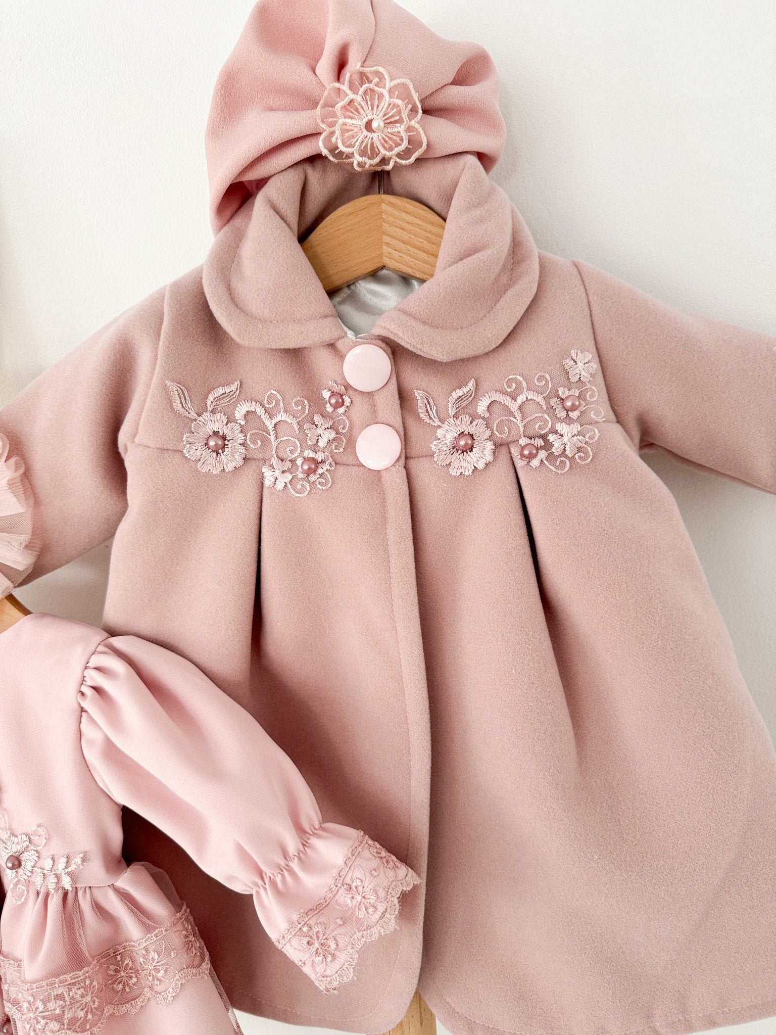 Rochie botez fetita roz Meghan - Botez bebelusi