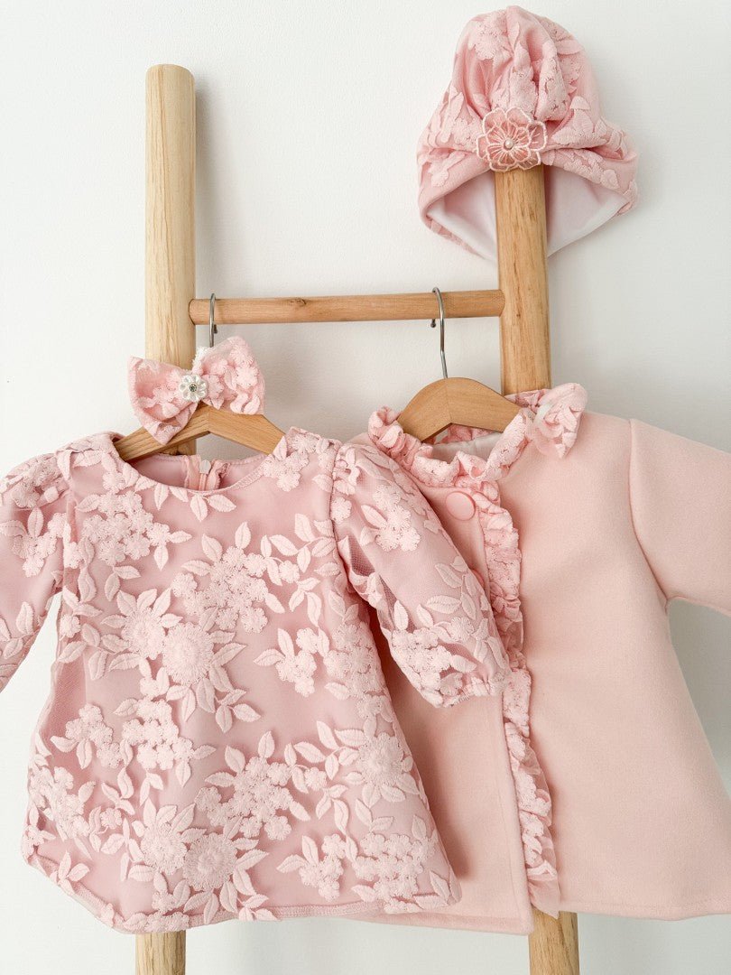Rochie botez fetita roz Morgana - Botez bebelusi