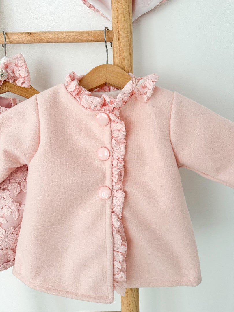 Rochie botez fetita roz Morgana - Botez bebelusi