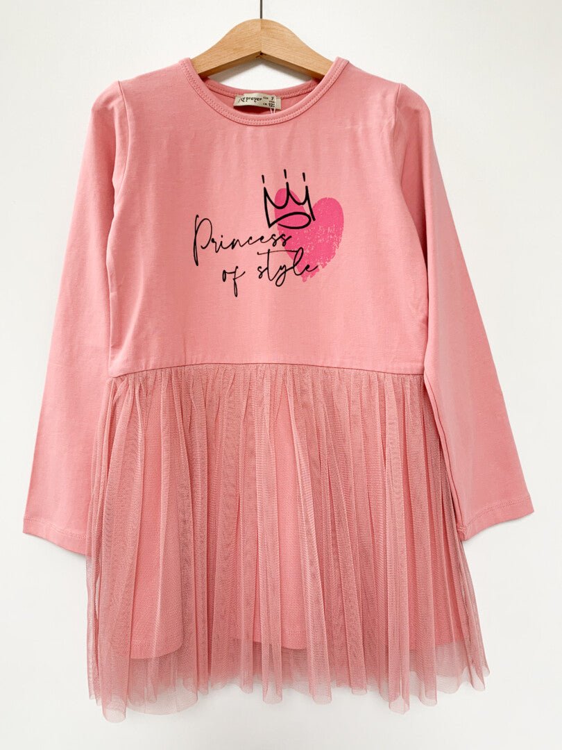 Rochie fetita roz Princess - Botez bebelusi