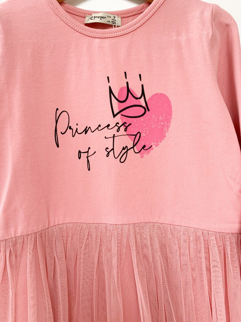 Rochie fetita roz Princess - Botez bebelusi