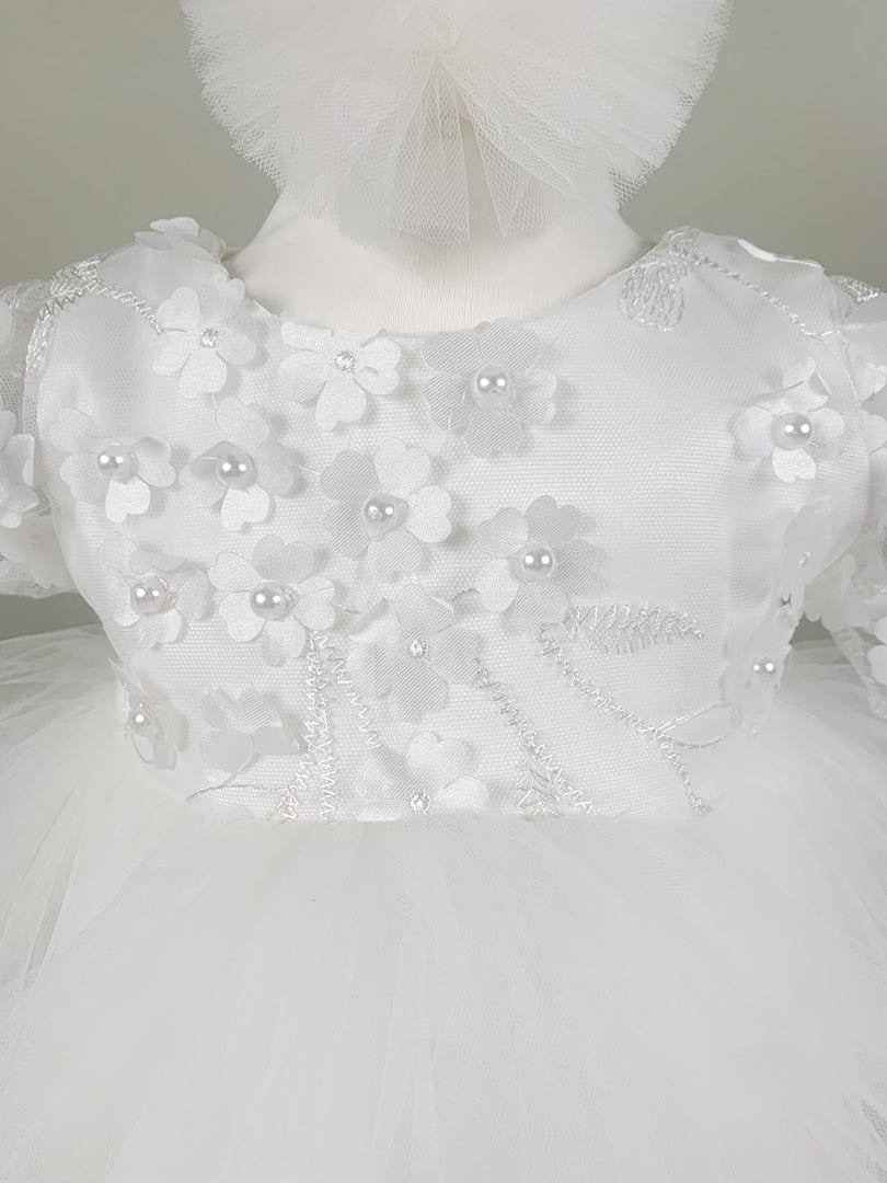 Rochie pentru botez cu volan - Botez bebelusi