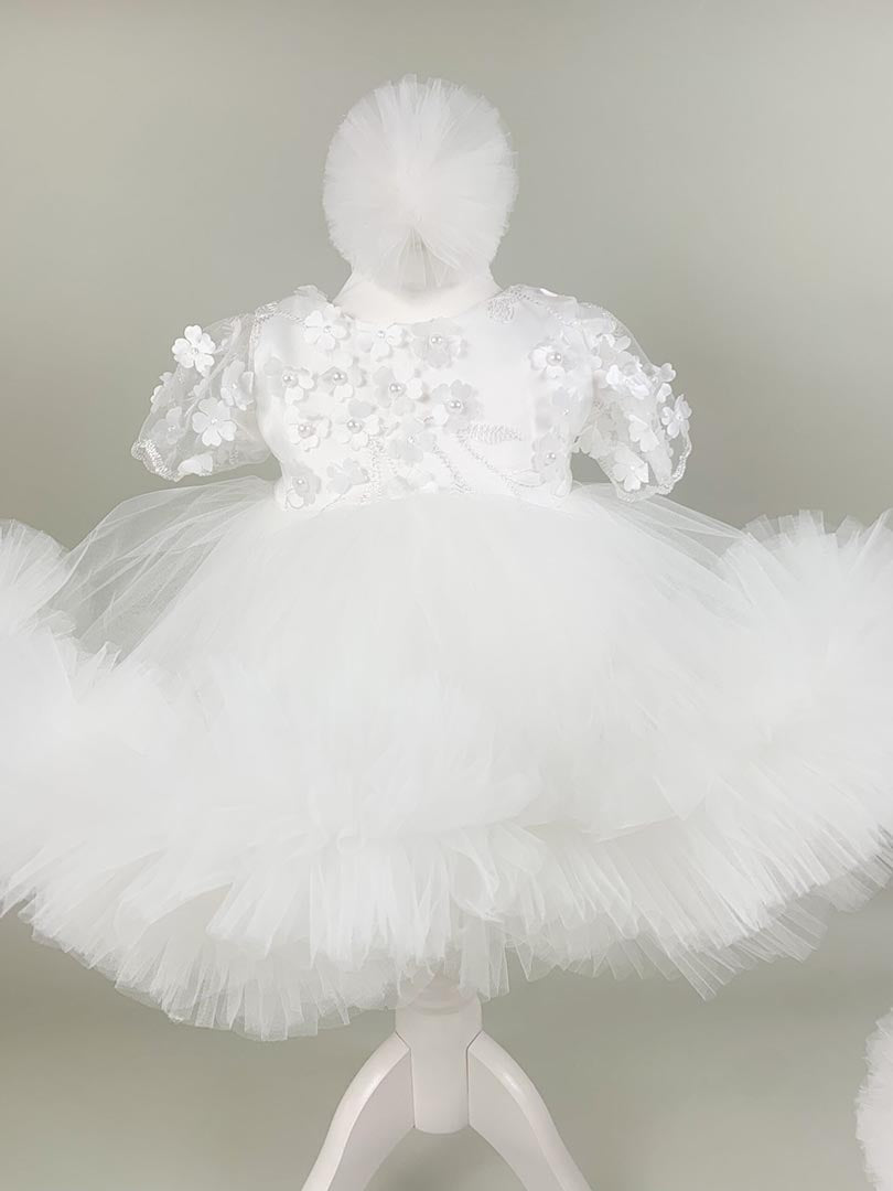 Rochie pentru botez cu volan - Botez bebelusi