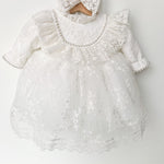 Rochita pentru botez , culoare alba,Rebeca - Botez bebelusi