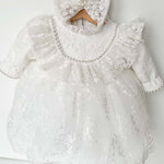 Rochita pentru botez , culoare alba,Rebeca - Botez bebelusi