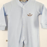 Salopeta baiat bleu logo mini love - Botez bebelusi