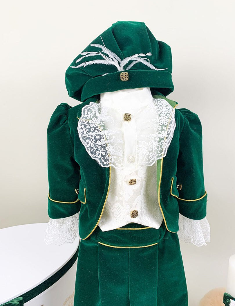 Set botez baiat print verde - Botez bebelusi