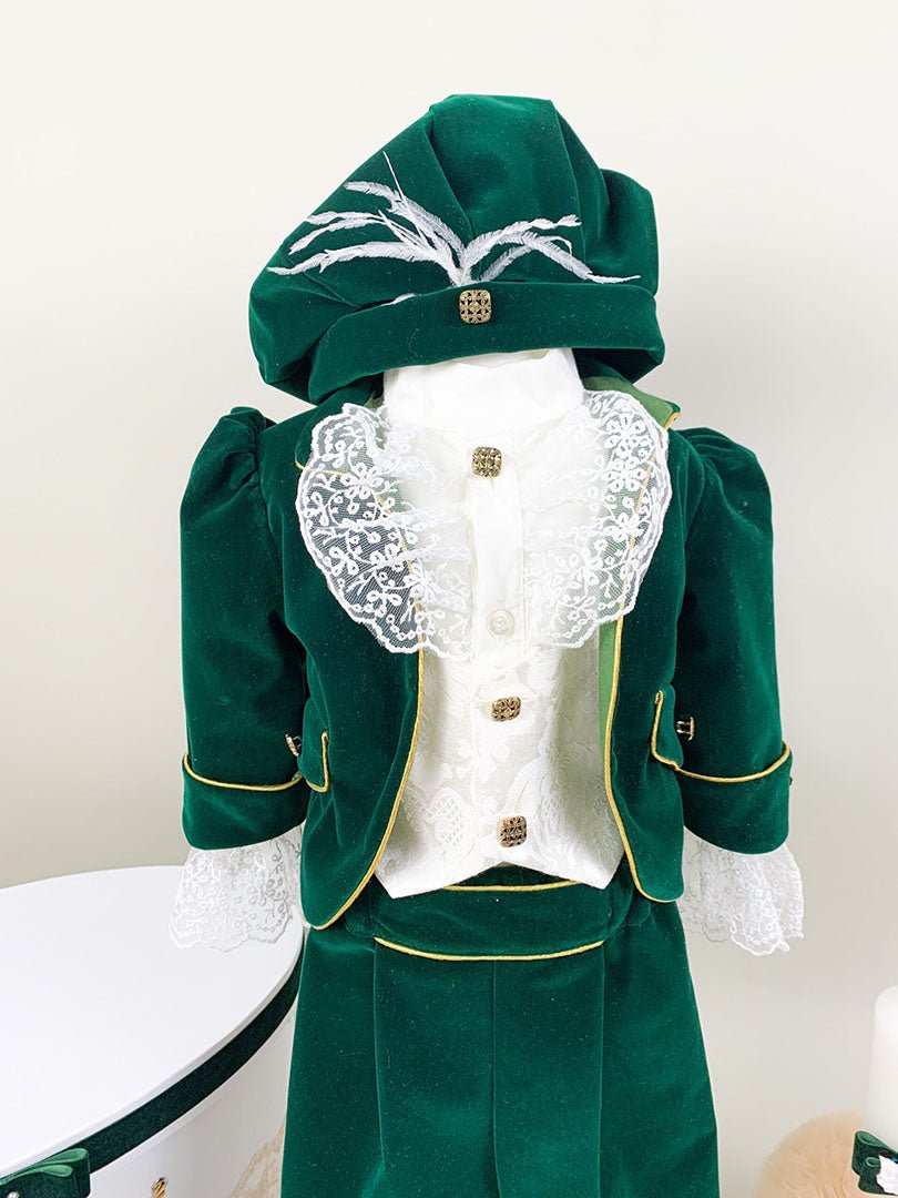 Set botez baiat print verde - Botez bebelusi