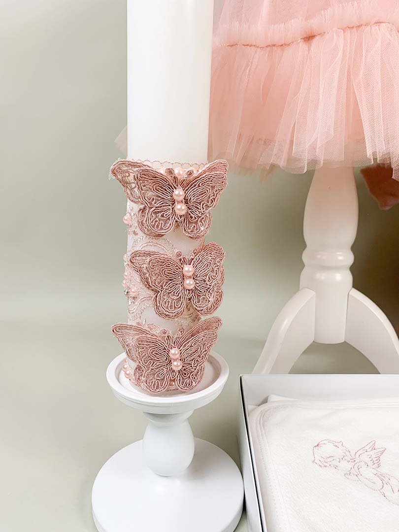 Set botez fete fluturi(cu paiete) - Botez bebelusi