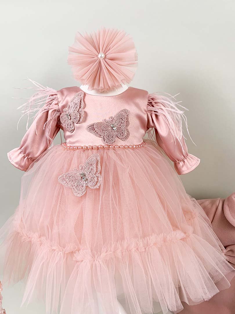 Set botez fete fluturi(cu paiete) - Botez bebelusi