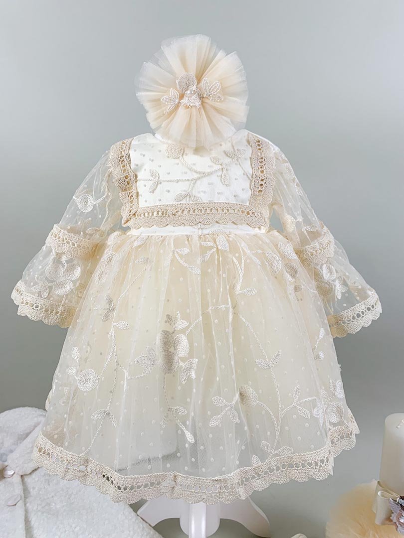 Set botez fetita cu dantela Lara - Botez bebelusi