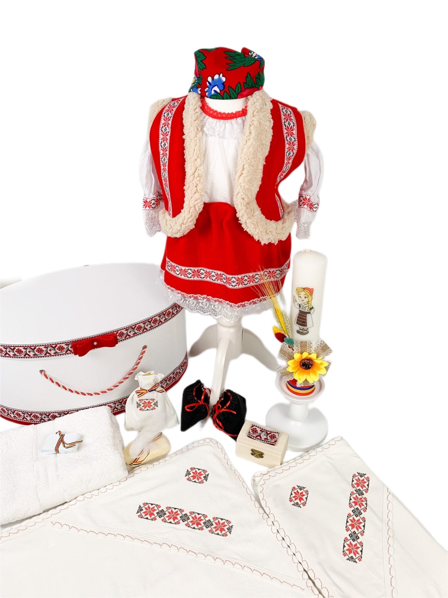 Set botez național fetita cu vesta - Botez bebelusi