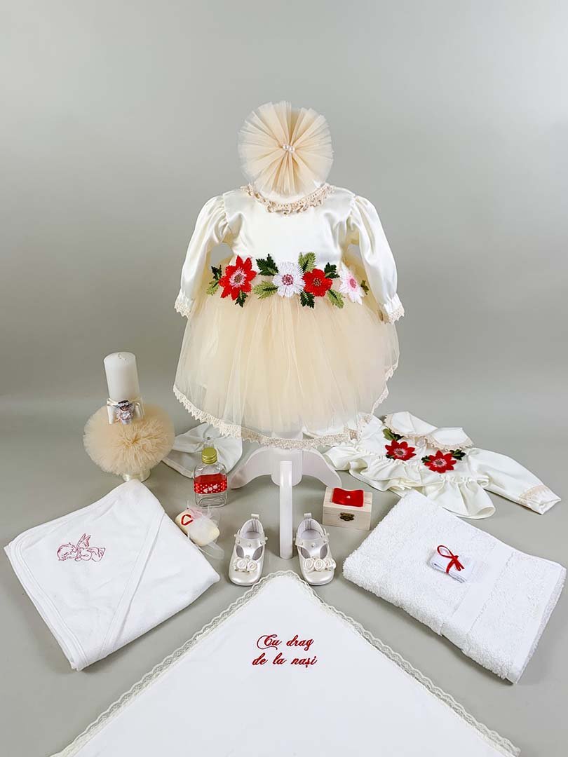 Set complet botez cu flori - Botez bebelusi