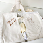 Set pentru botez fetita, rochie cu dantela Aimee,lumanare ceara naturala,trusou - Botez bebelusi