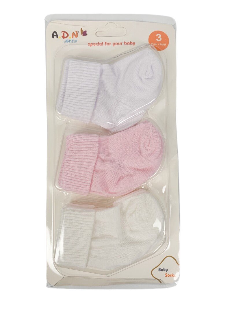 Set sosete 3 culori pentru fetite - Botez bebelusi
