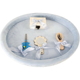 Set tavita bleu taiere mot 1 an - 6 piese - Botez bebelusi