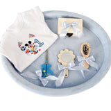 Set tavita bleu taiere mot 1 an - 6 piese - Botez bebelusi