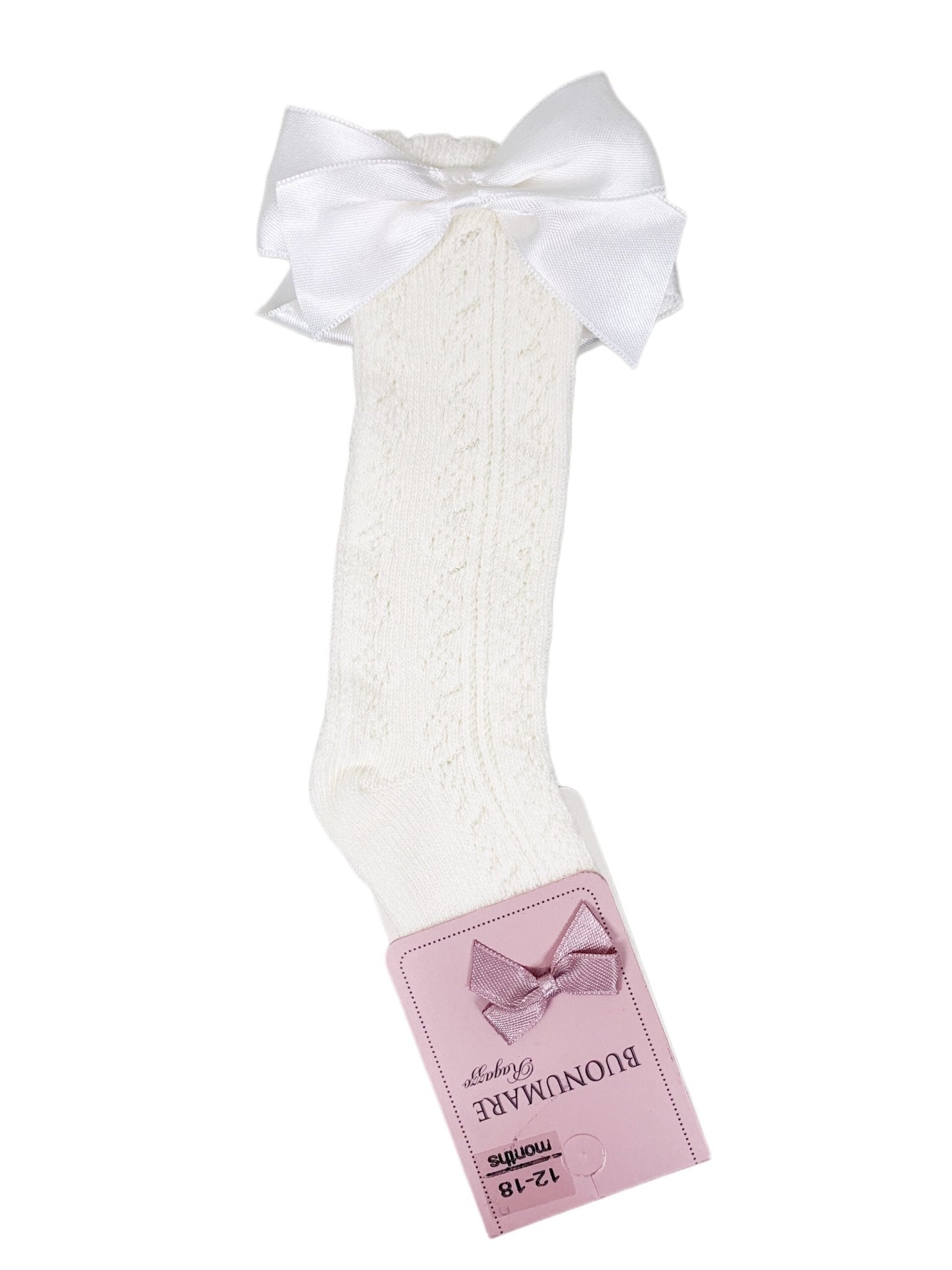 Sosete lungi crem - Botez bebelusi