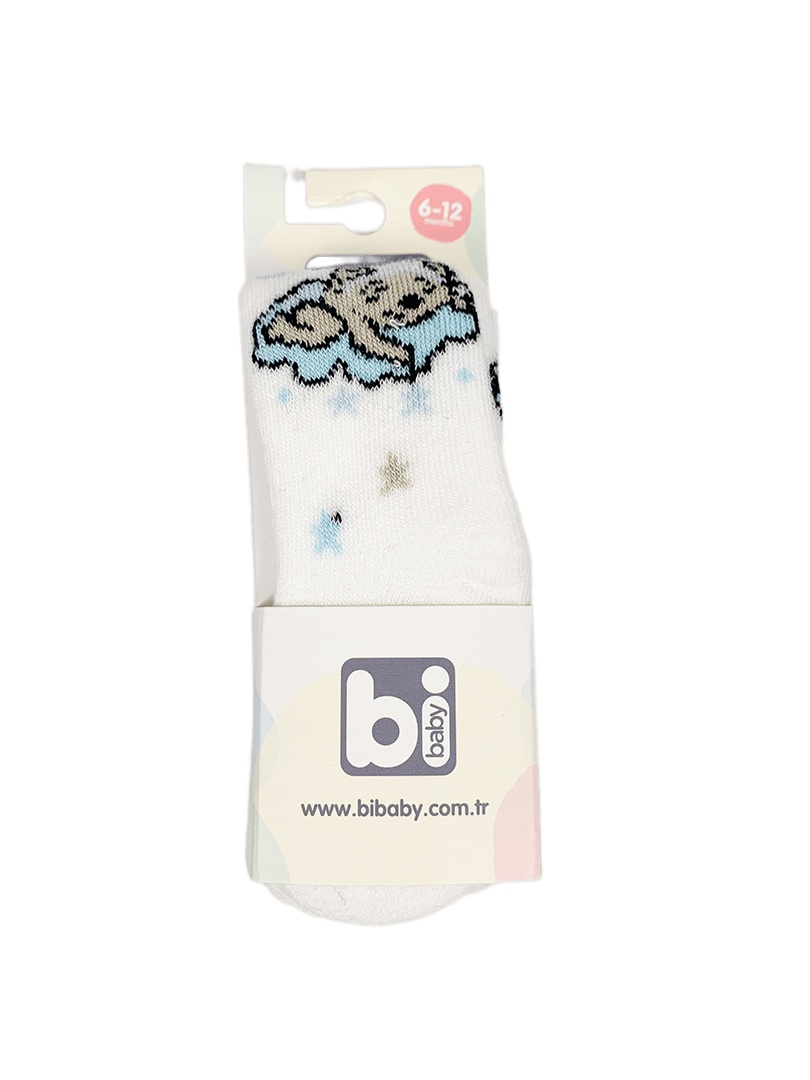 Strampi flausati bebeluși albi cu ursulet - Botez bebelusi