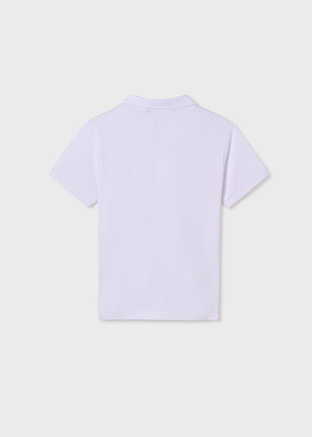 Tricou baiat Polo alb - Botez bebelusi