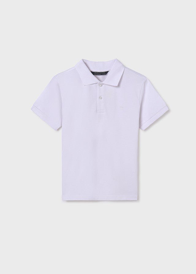 Tricou baiat Polo alb - Botez bebelusi