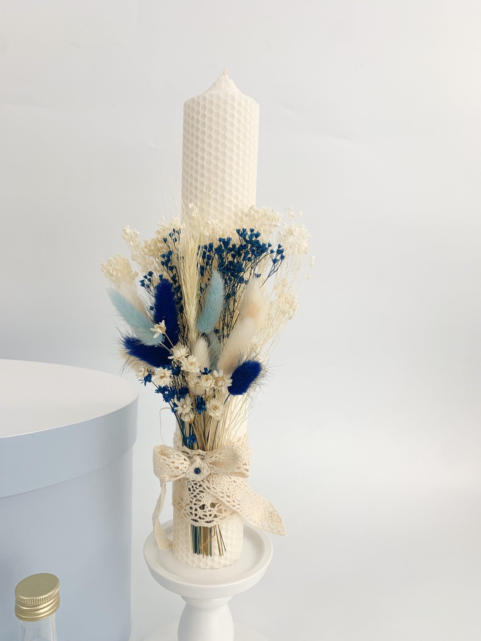 Trusou botez complet albastru cu ursulet cu baloane - Botez bebelusi