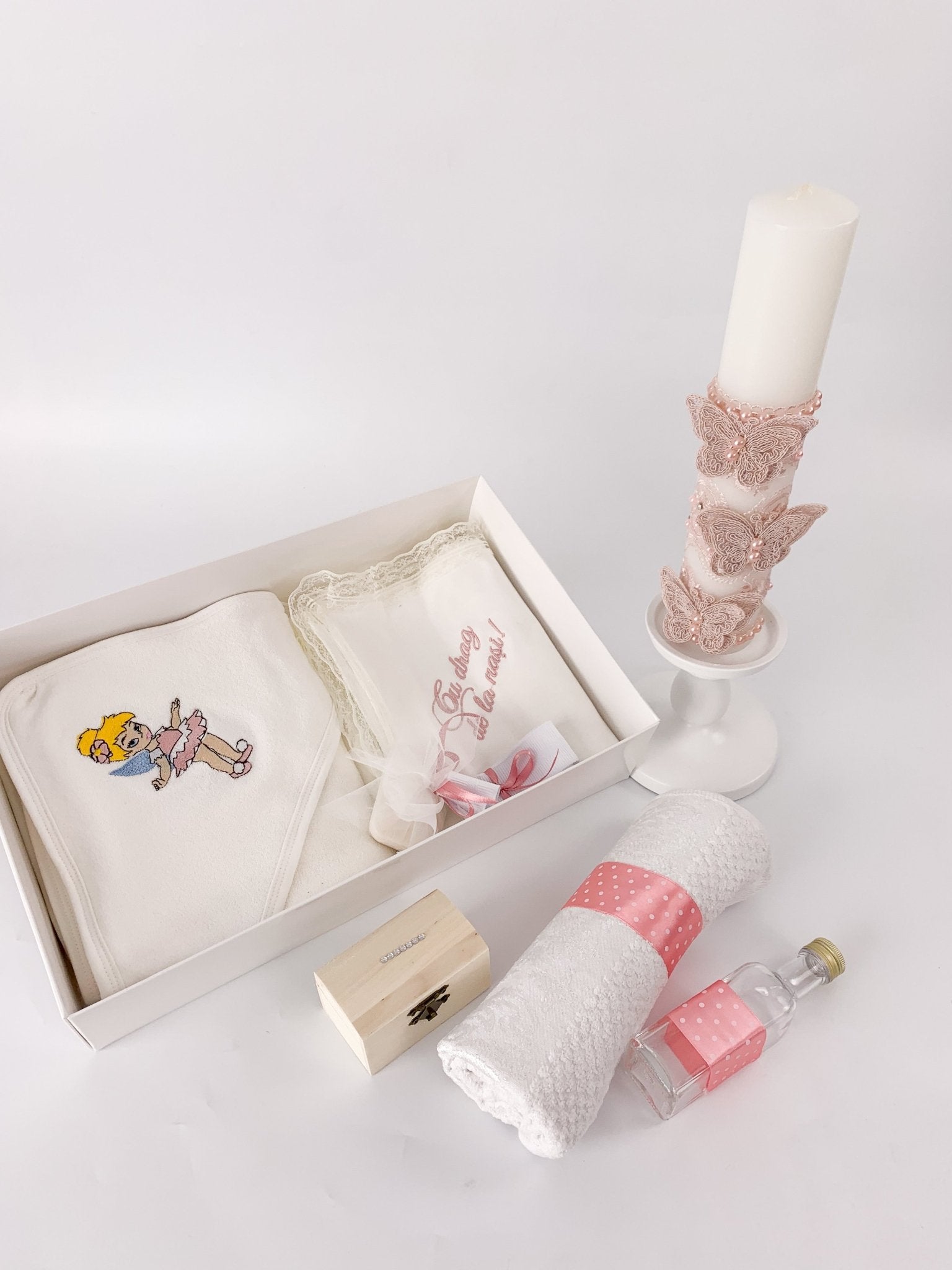 Trusou fetita roz cu zana - Botez bebelusi