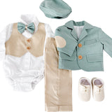 Costum botez baiat din In cu incaltaminte