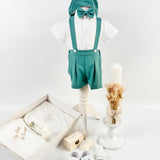 Trusou botez complet cu hainute si lumanare personalizata hand made - Tomas