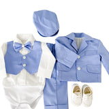 Costum botez baiat Fabian cu incaltaminte