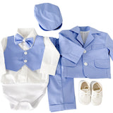Costum botez baiat Fabian cu incaltaminte