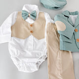 Costum botez baiat din In cu incaltaminte