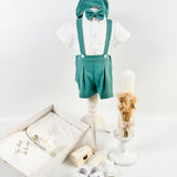 Trusou botez complet cu hainute si lumanare personalizata hand made - Tomas