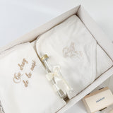 Trusou botez complet cu hainute si lumanare personalizata hand made - Luci