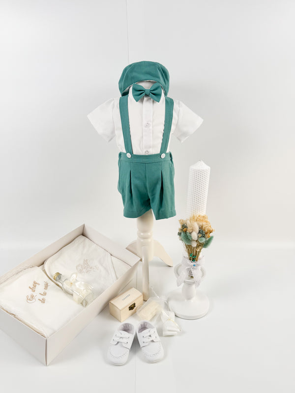 Trusou botez complet cu hainute si lumanare personalizata hand made - Luci