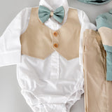 Costum botez baiat din In cu incaltaminte