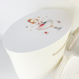 Trusou botez complet cu rochita eleganta si lumanare personalizata hand made - Gineva