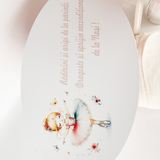Trusou botez complet cu rochita eleganta si lumanare personalizata hand made - Clotilde